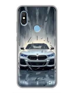 Чехол для Xiaomi Redmi 6 pro с картинкой «BMW в свете фар»