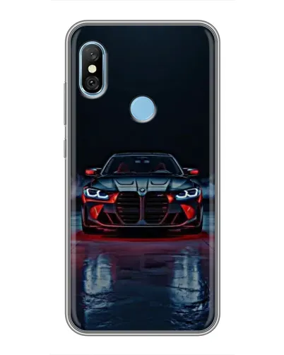 Чехол для Xiaomi Redmi 6 pro с картинкой «BMW на мокрой дороге»