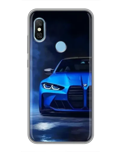 Чехол для Xiaomi Redmi 6 pro с картинкой «Голубая BMW M4»
