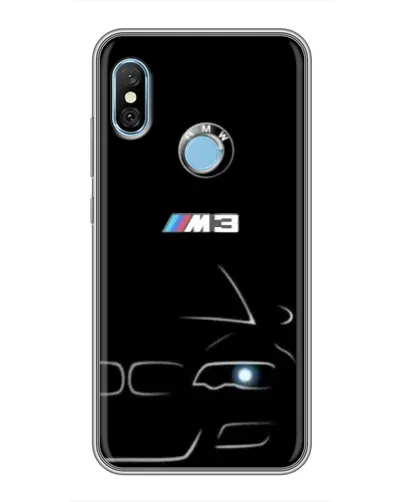 Чехол для Xiaomi Redmi 6 pro с картинкой «Минималистичный принт BMW M3»