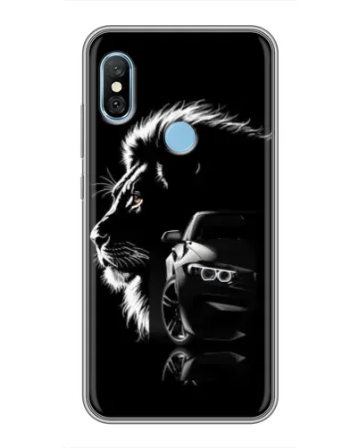 Чехол для Xiaomi Redmi 6 pro с картинкой «BMW и лев»