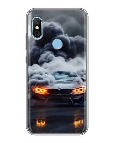 Чехол для Xiaomi Redmi 6 pro с картинкой «BMW в дыму»