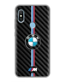 Чехол для Xiaomi Redmi 6 pro с картинкой «Эмблема BMW и карбон»