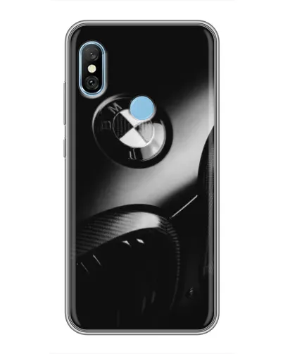 Чехол для Xiaomi Redmi 6 pro с картинкой «Эмблема BMW — макро»