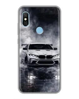 Чехол для Xiaomi Redmi 6 pro с картинкой «BMW сквозь туман»