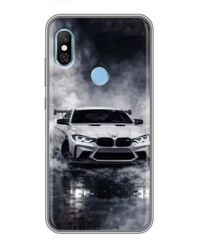 Чехол для Xiaomi Redmi 6 pro с картинкой «BMW сквозь туман»