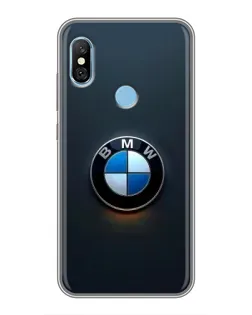 Чехол для Xiaomi Redmi 6 pro с картинкой «Логотип BMW — минимализм»