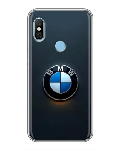 Чехол для Xiaomi Redmi 6 pro с картинкой «Логотип BMW — минимализм»