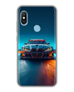 Чехол для Xiaomi Redmi 6 pro с картинкой «BMW — огни неона»