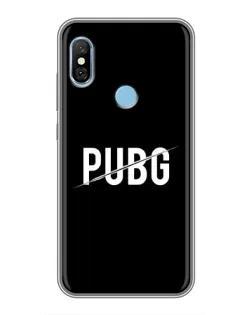 Чехол для Xiaomi Redmi 6 pro с картинкой «PUBG — белый логотип»