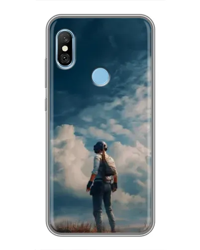 Чехол для Xiaomi Redmi 6 pro с картинкой «Герой PUBG на скале» Чехол для Xiaomi Redmi 6 pro с картинкой «Герой PUBG на скале»