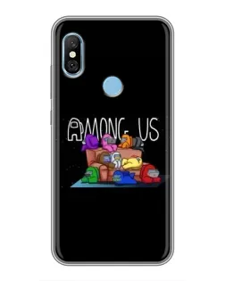 Чехол для Xiaomi Redmi 6 pro с картинкой «Логотип Among Us»