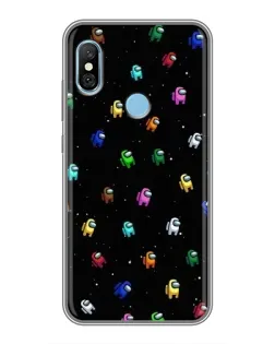 Чехол для Xiaomi Redmi 6 pro с картинкой «Экипаж Among Us»