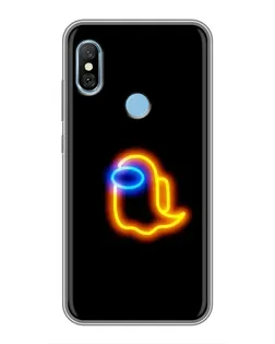 Чехол для Xiaomi Redmi 6 pro с картинкой «Among Us неоновое сияние»