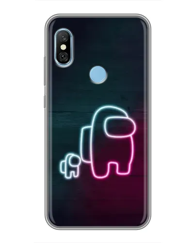 Чехол для Xiaomi Redmi 6 pro с картинкой «Among Us неон-арт» Чехол для Xiaomi Redmi 6 pro с картинкой «Among Us неон-арт»