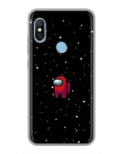 Чехол для Xiaomi Redmi 6 pro с картинкой «Красный Among Us»