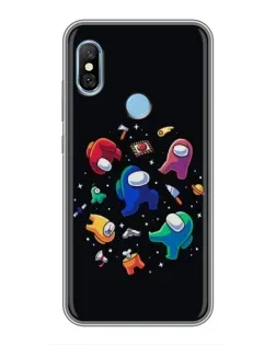 Чехол для Xiaomi Redmi 6 pro с картинкой «Among Us космос»