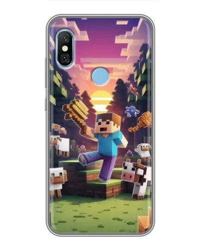 Чехол для Xiaomi Redmi 6 pro с картинкой «Стив на ферме» Чехол для Xiaomi Redmi 6 pro с картинкой «Стив на ферме»