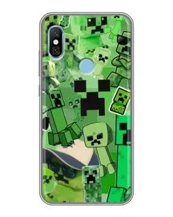 Чехол для Xiaomi Redmi 6 pro с картинкой «Криперы Minecraft»