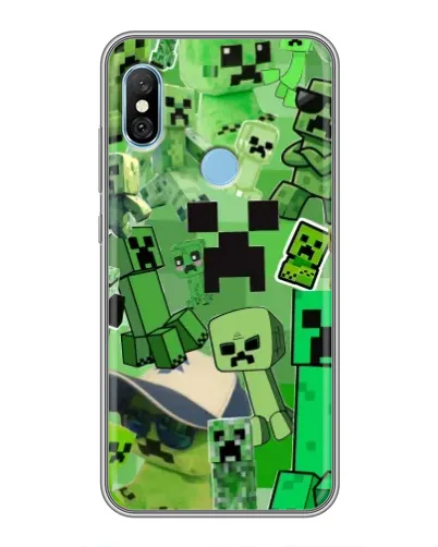 Чехол для Xiaomi Redmi 6 pro с картинкой «Криперы Minecraft» Чехол для Xiaomi Redmi 6 pro с картинкой «Криперы Minecraft»