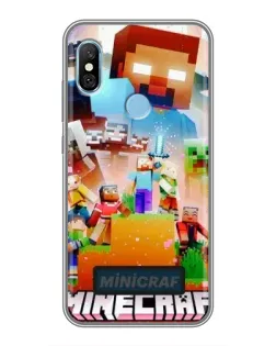 Чехол для Xiaomi Redmi 6 pro с картинкой «Minecraft герои игры»