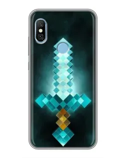 Чехол для Xiaomi Redmi 6 pro с картинкой «Алмазный меч неон»