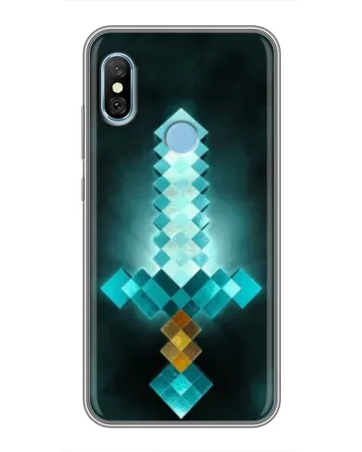Чехол для Xiaomi Redmi 6 pro с картинкой «Алмазный меч неон» Чехол для Xiaomi Redmi 6 pro с картинкой «Алмазный меч неон»