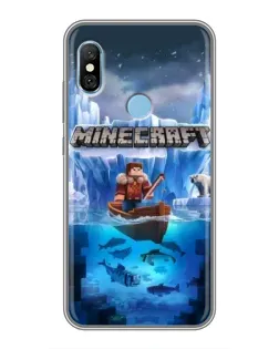 Чехол для Xiaomi Redmi 6 pro с картинкой «Minecraft ледяной мир»