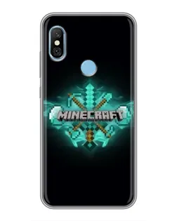 Чехол для Xiaomi Redmi 6 pro с картинкой «Minecraft Diamond лого»