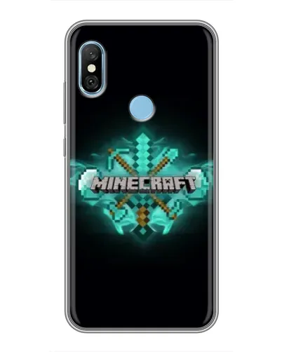 Чехол для Xiaomi Redmi 6 pro с картинкой «Minecraft Diamond лого» Чехол для Xiaomi Redmi 6 pro с картинкой «Minecraft Diamond лого»