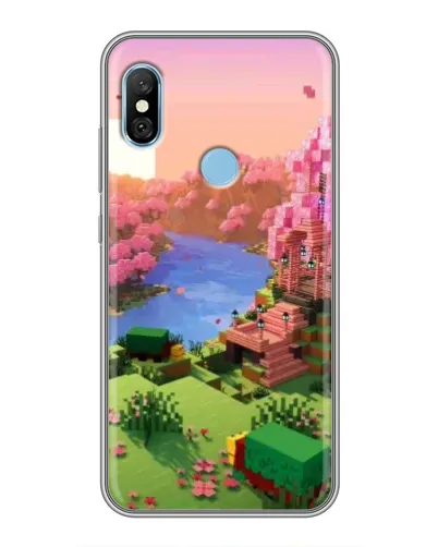 Чехол для Xiaomi Redmi 6 pro с картинкой «Розовое дерево Minecraft» Чехол для Xiaomi Redmi 6 pro с картинкой «Розовое дерево Minecraft»