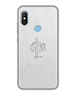 Чехол для Xiaomi Redmi 6 pro с картинкой «Иоанна 3:16 Крест» Чехол для Xiaomi Redmi 6 pro с картинкой «Иоанна 3:16 Крест»