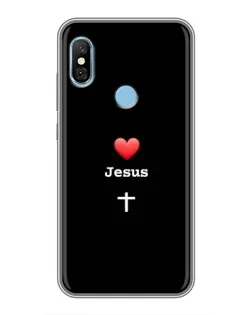 Чехол для Xiaomi Redmi 6 pro с картинкой «Сердце - Jesus» Чехол для Xiaomi Redmi 6 pro с картинкой «Сердце - Jesus»