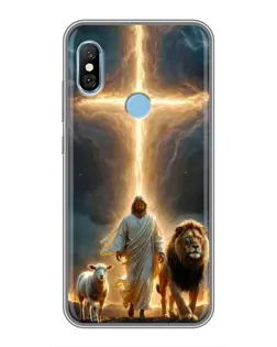 Чехол для Xiaomi Redmi 6 pro с картинкой «Лев Иуды и Свет» Чехол для Xiaomi Redmi 6 pro с картинкой «Лев Иуды и Свет»