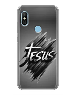 Чехол для Xiaomi Redmi 6 pro с картинкой «Надпись Jesus Graffiti»
