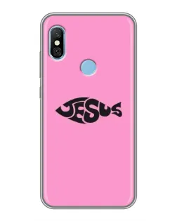 Чехол для Xiaomi Redmi 6 pro с картинкой «Розовый символ  Jesus»