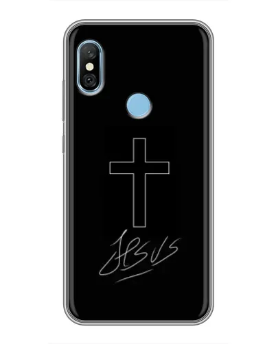 Чехол для Xiaomi Redmi 6 pro с картинкой «Графический крест Jesus» Чехол для Xiaomi Redmi 6 pro с картинкой «Графический крест Jesus»
