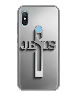 Чехол для Xiaomi Redmi 6 pro с картинкой «Металлический крест Jesus»