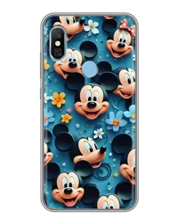 Чехол для Xiaomi Redmi 6 pro с картинкой «Паттерн Микки и Минни»
