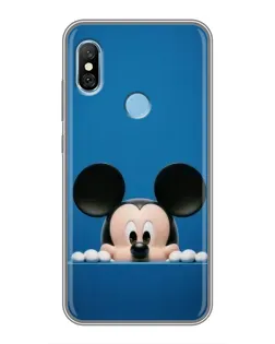 Чехол для Xiaomi Redmi 6 pro с картинкой «Микки выглядывает»