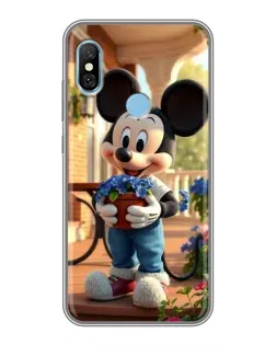 Чехол для Xiaomi Redmi 6 pro с картинкой «Микки садовод»