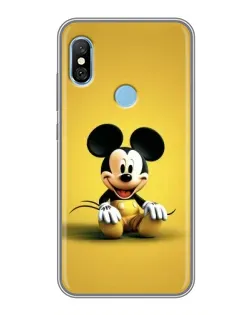 Чехол для Xiaomi Redmi 6 pro с картинкой «Микки на желтом»