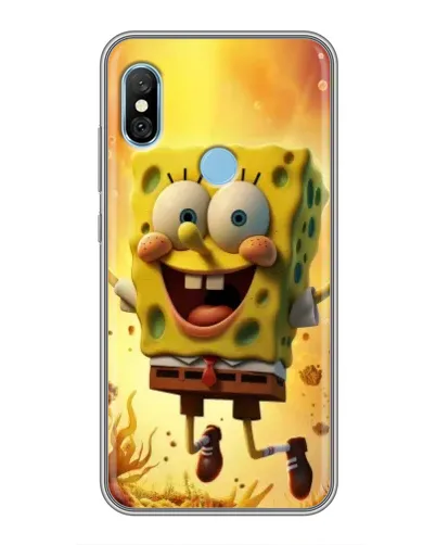 Чехол для Xiaomi Redmi 6 pro с картинкой «Губка Боб прыгает» Чехол для Xiaomi Redmi 6 pro с картинкой «Губка Боб прыгает»