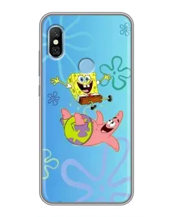 Чехол для Xiaomi Redmi 6 pro с картинкой «Спанч Боб и Патрик»
