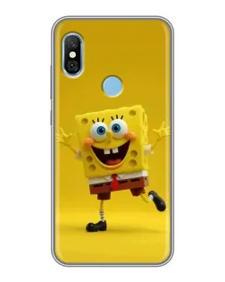 Чехол для Xiaomi Redmi 6 pro с картинкой «Позитивный Губка Боб»