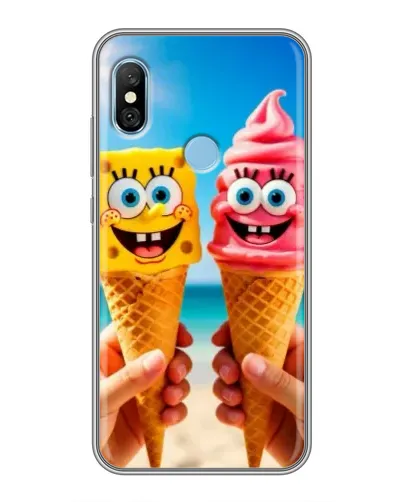 Чехол для Xiaomi Redmi 6 pro с картинкой «Спанч Боб мороженое» Чехол для Xiaomi Redmi 6 pro с картинкой «Спанч Боб мороженое»