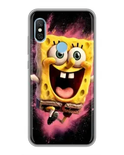Чехол для Xiaomi Redmi 6 pro с картинкой «Взрывной Спанч Боб»