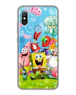 Чехол для Xiaomi Redmi 6 pro с картинкой «Губка Боб и друзья» Чехол для Xiaomi Redmi 6 pro с картинкой «Губка Боб и друзья»