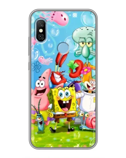 Чехол для Xiaomi Redmi 6 pro с картинкой «Губка Боб и друзья» Чехол для Xiaomi Redmi 6 pro с картинкой «Губка Боб и друзья»