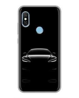Чехол для Xiaomi Redmi 6 pro с картинкой «Силуэт Tesla Night»